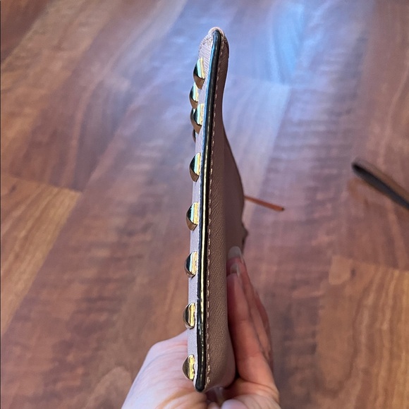 Like new Michael Kors Blush Wristlet Clutch with Stud Accents - Picture 5 of 16